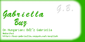 gabriella buz business card